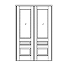 1-lite over 2-panel double door
Unit Dimension 73" x 113-9/16"
Door Dimension 35-7/16" x 112-13/16"
Panels - raised
Glazing - Clear IG,